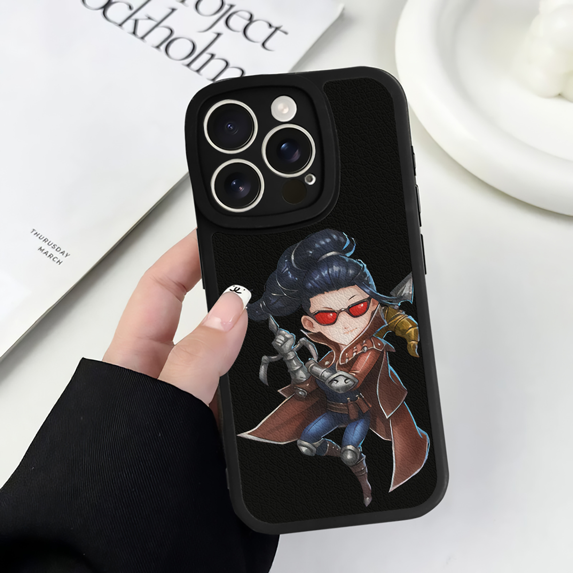 （画像用） リーグ・オブ・レジェンド League of Legends LOL 【iPhone 16シリーズ対応】シリコンスマホケース（レザー調） 材質：シリコン